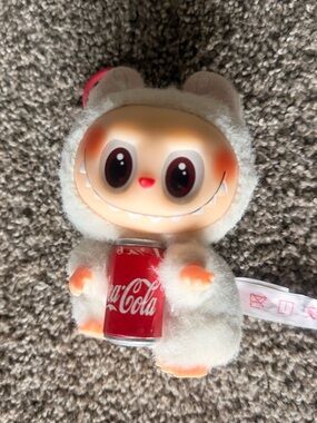 Coca Cola White Plush with Pink Label Accent